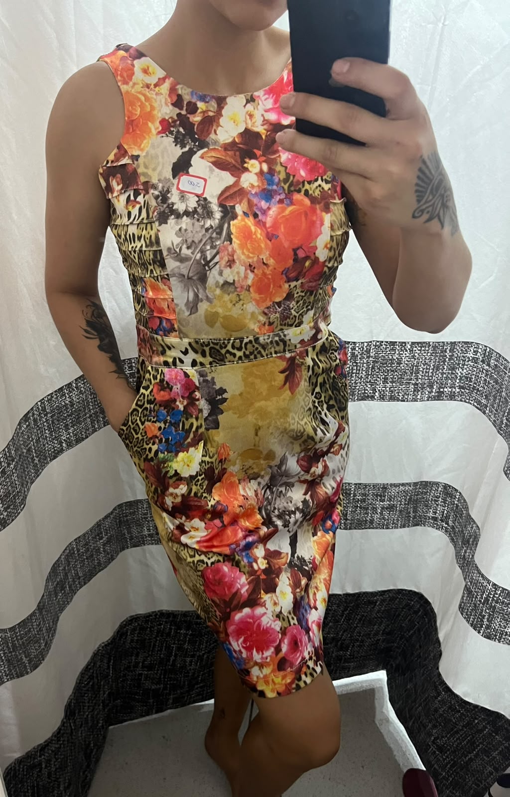 Vestido Florido e animalprint