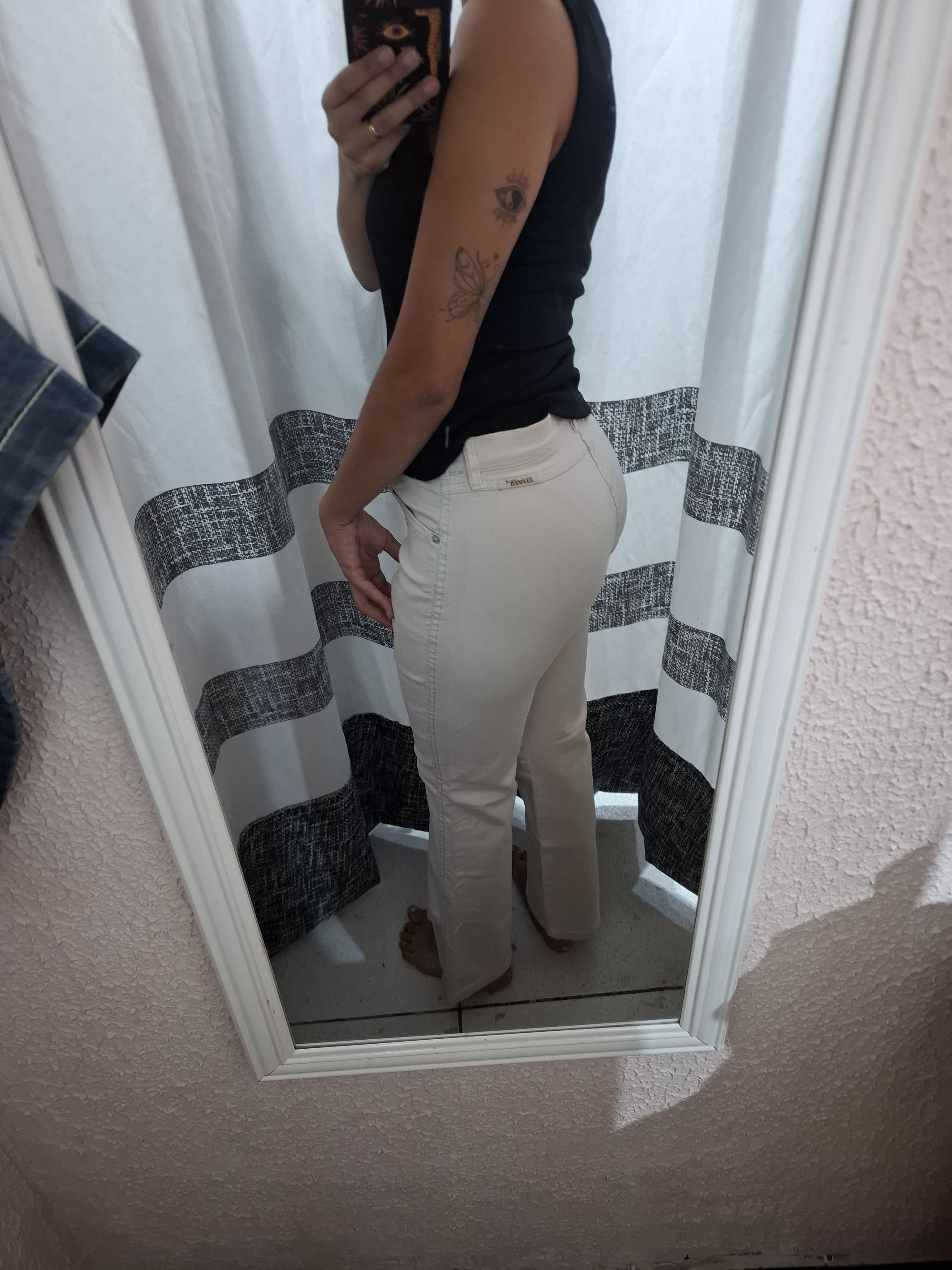 Calça branca Flare Cropped - foto 2