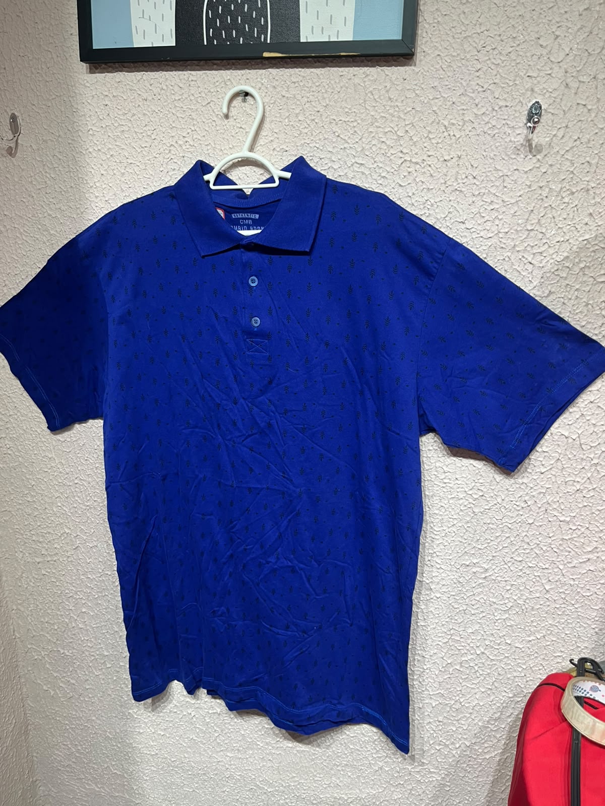 Camisa azul masc de gola - foto 2