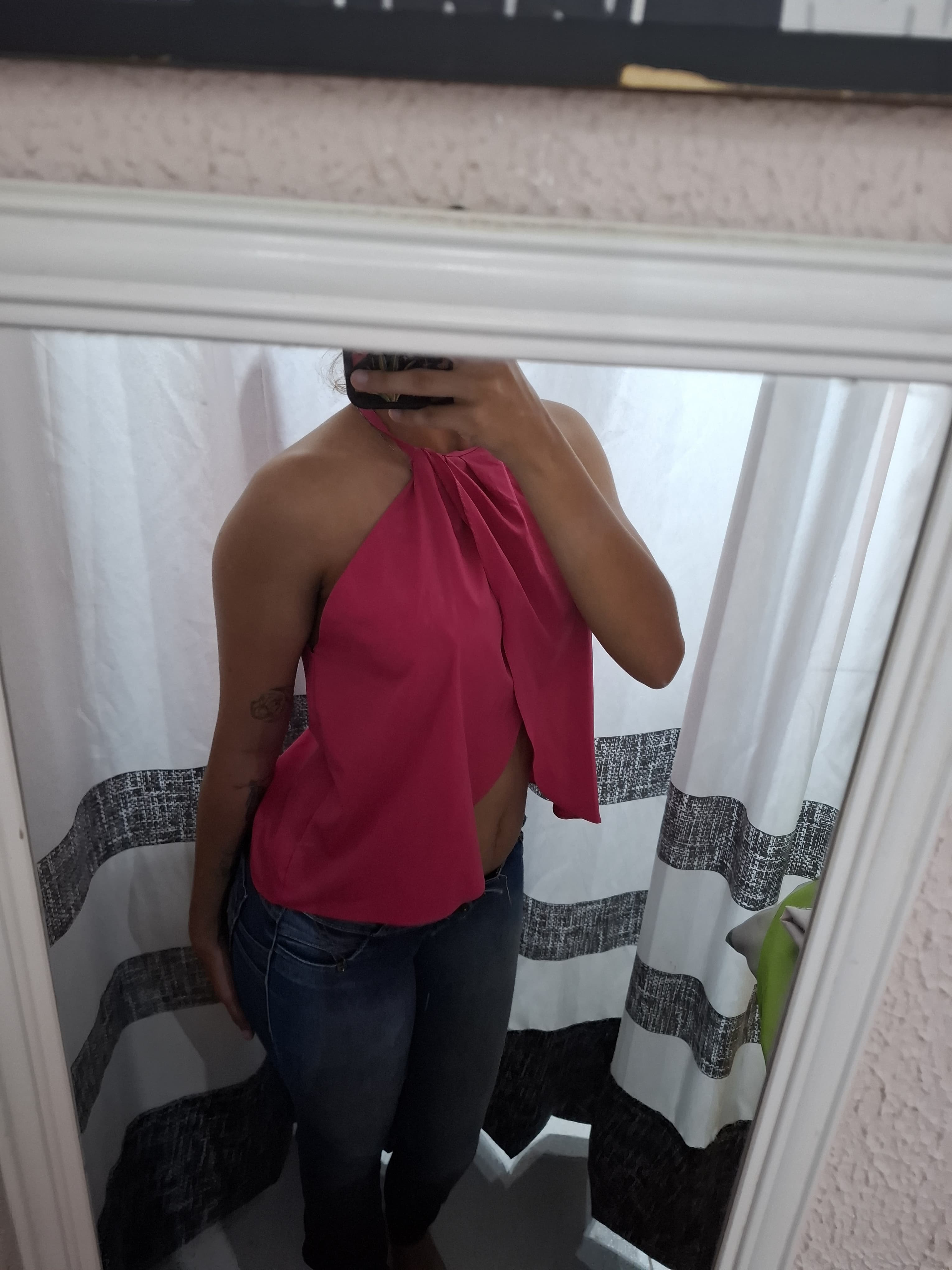 Blusa rosa frente aberta - foto 3