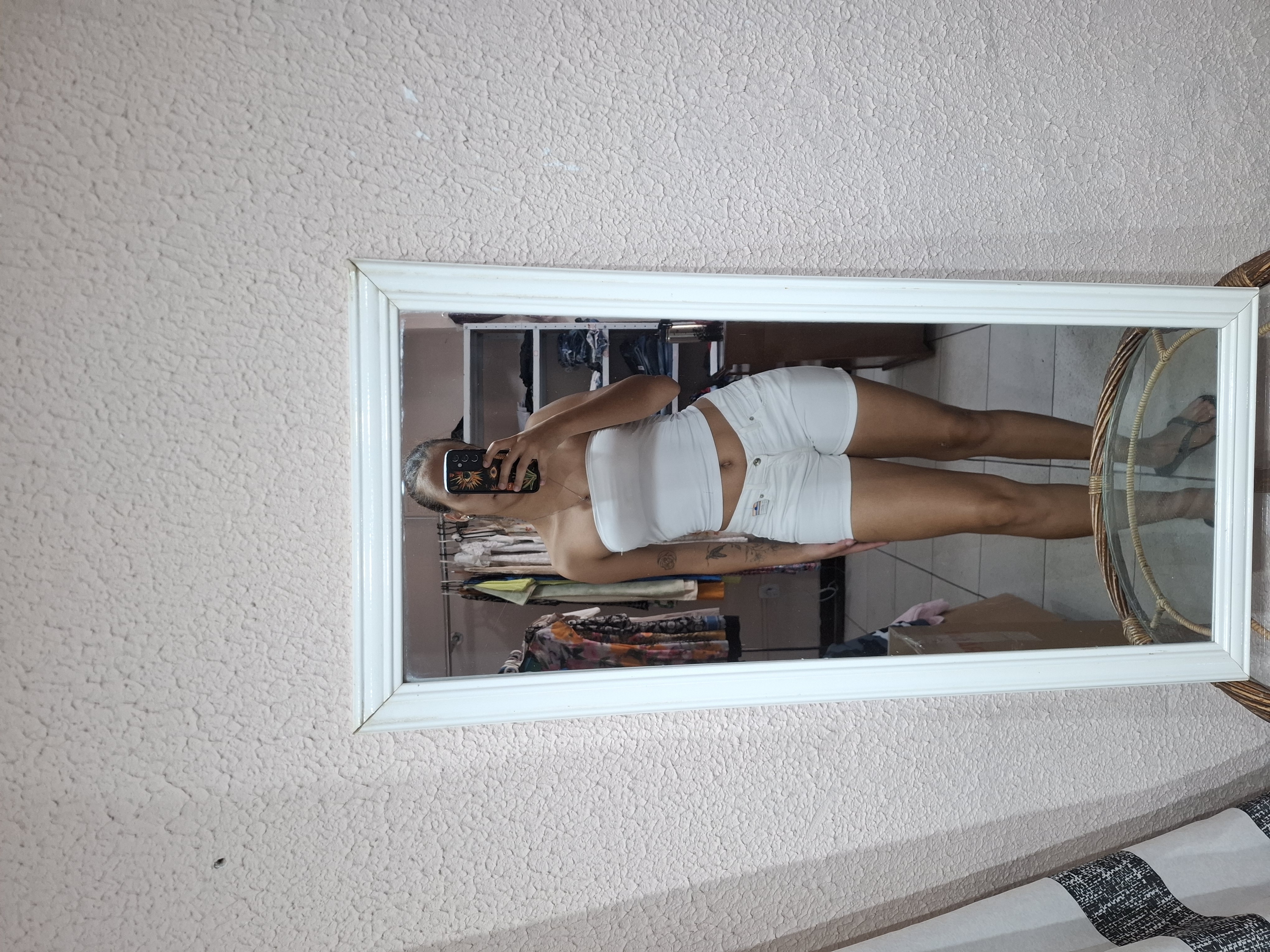 Short jeans branco