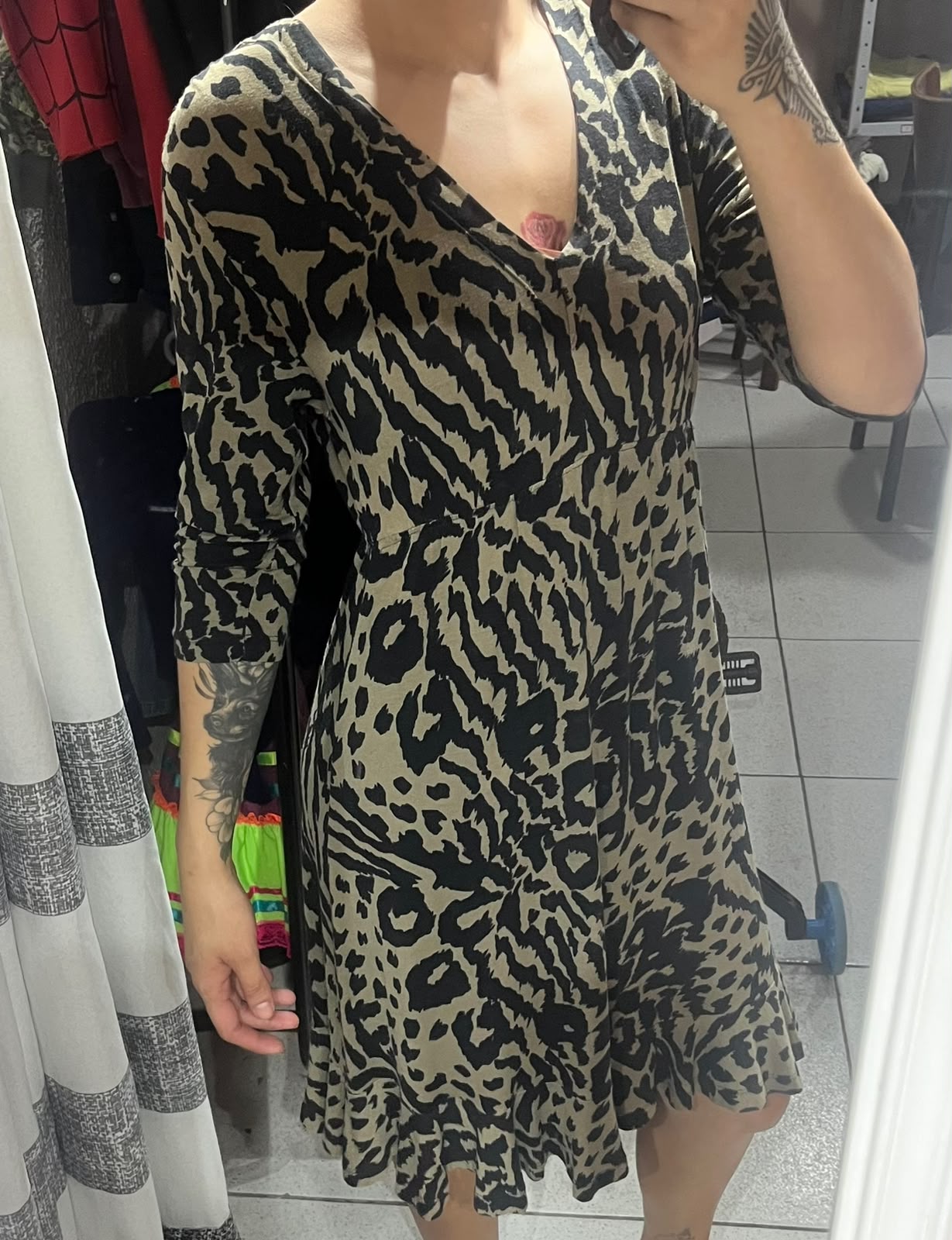 Vestido onça algodão
