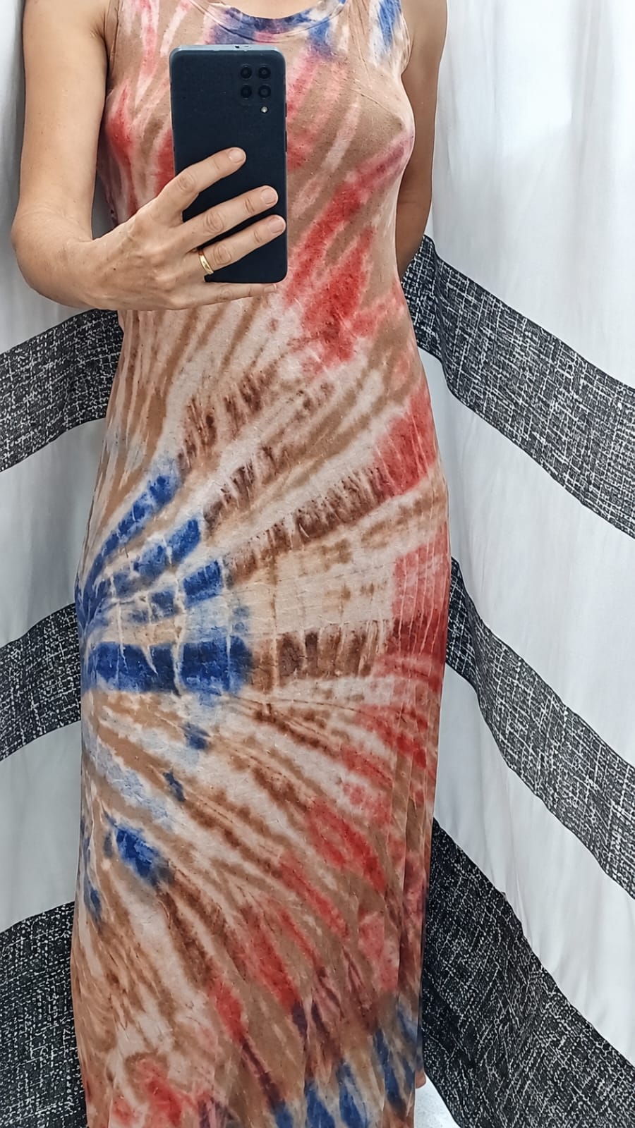 Vestido longo tie dye