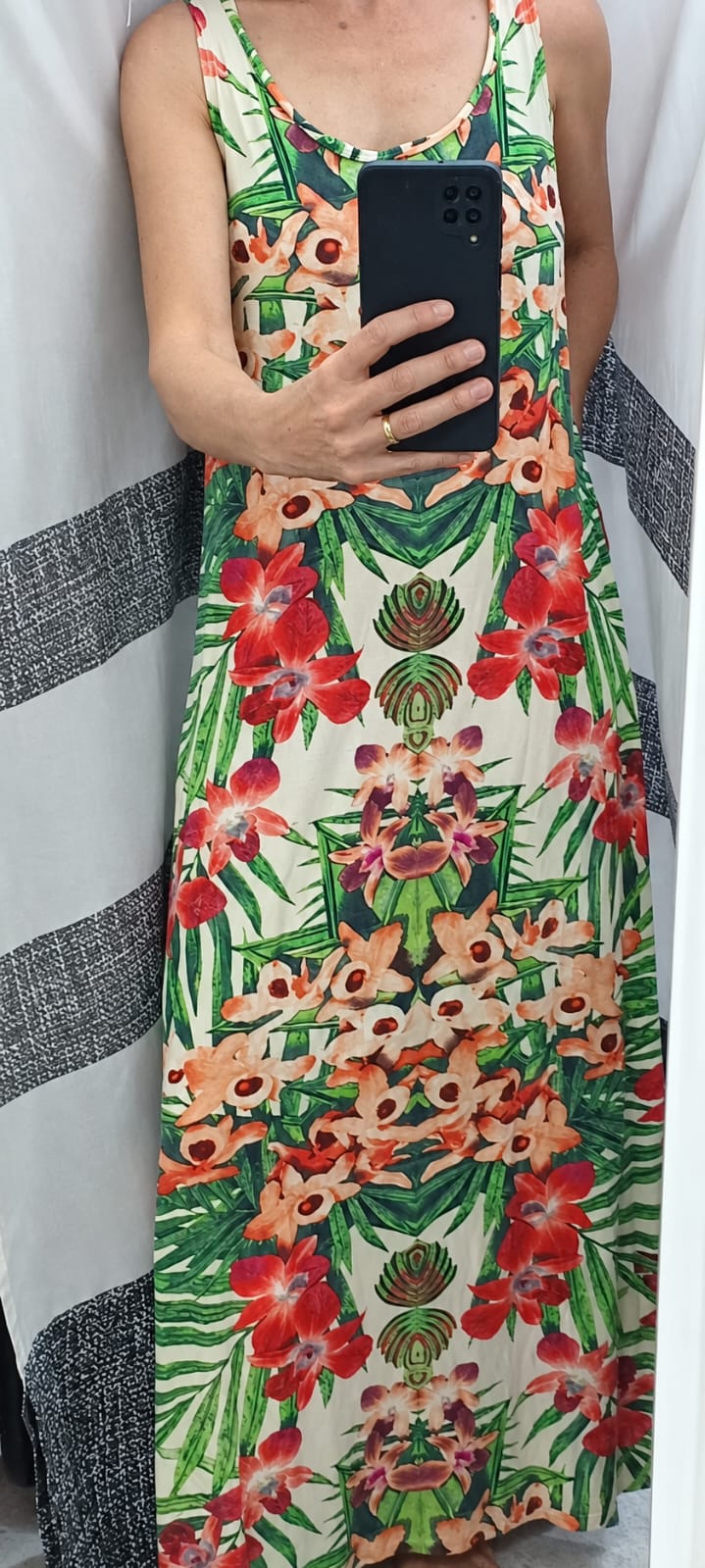Vestido longo floral