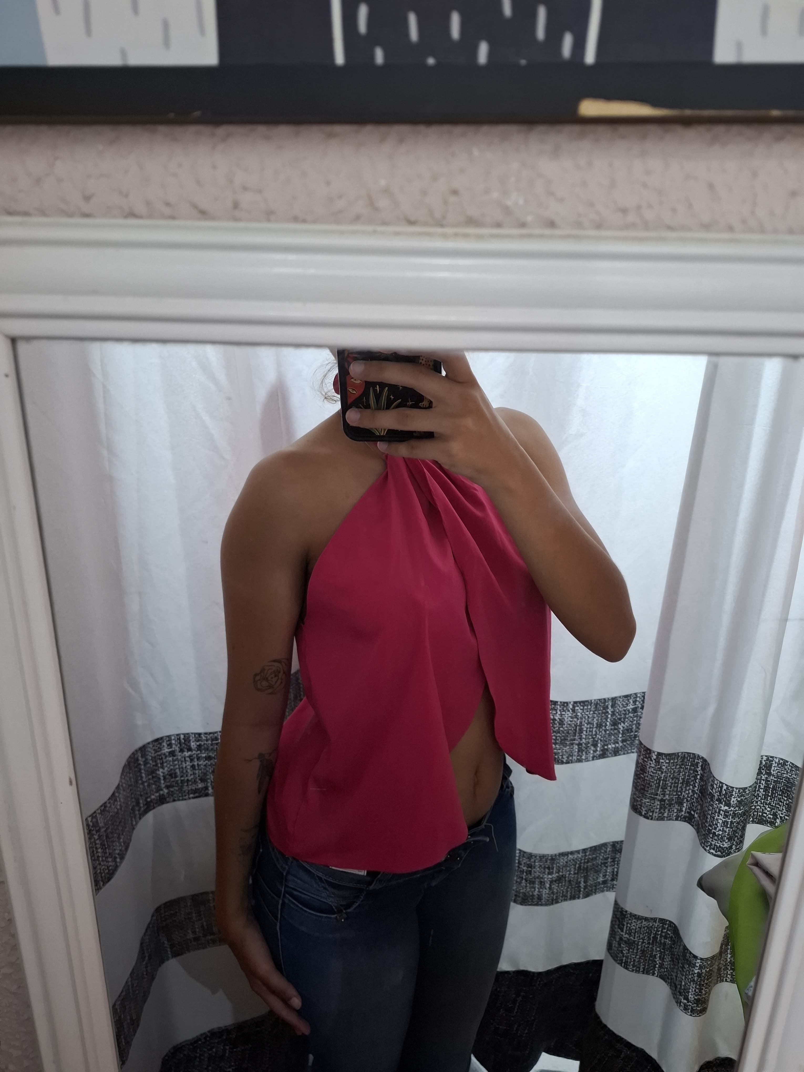 Blusa rosa frente aberta - foto 2